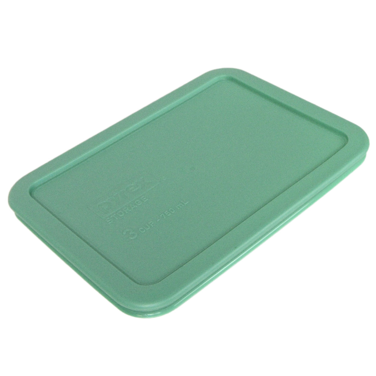 Closeup of Pyrex 7210-PC lid, dishwasher-safe and microwave-friendly.