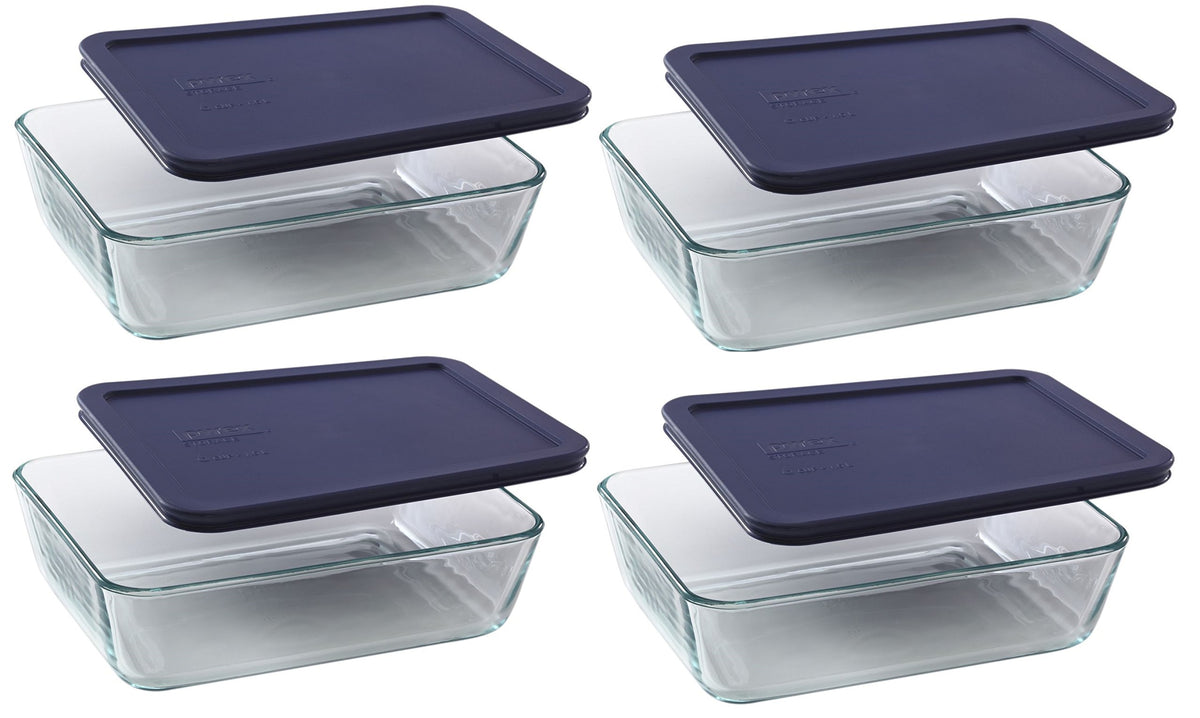 Pyrex 7211 glass dish with 6-cup capacity for easy meal prep and quick content visibility.