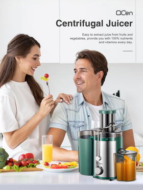 QCen Juicer 800W juice spout for tidy pouring