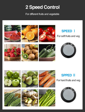 QCen Juicer stainless steel body for durability and style.