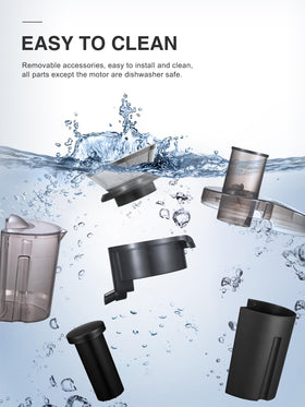 QCen stainless steel basket provides durable, easy-to-clean performance.