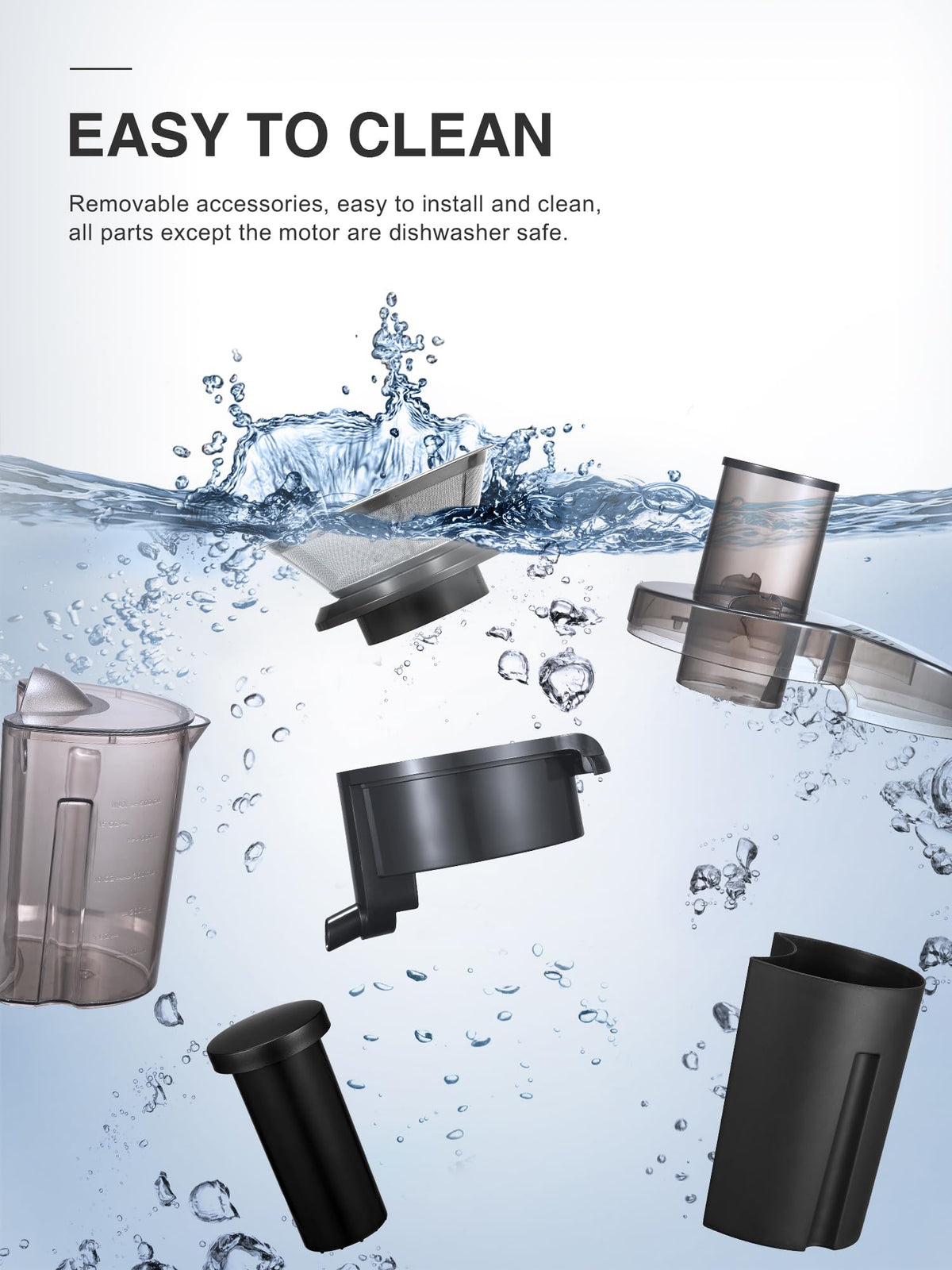 QCen juicer stainless steel body for durable use