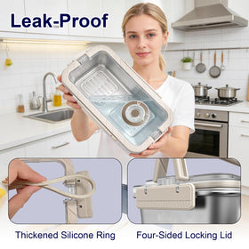 QCQHDU bread box with seamless leak-proof design keeps counters clean.