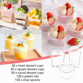 Qeirudu clear spoon for easy serving of party desserts