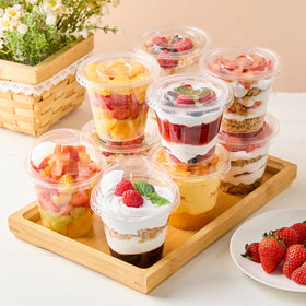 Qeirudu party dessert cups on display for guests