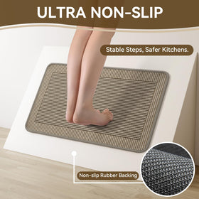 QiCaiJia mats with non-slip rubber backing ensuring secure placement on a busy floor