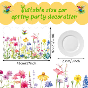 Qinyoung butterfly floral ornament placemat for colorful outdoor meals