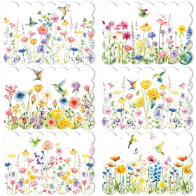 Qinyoung watercolor flowers placemats pattern for elegant table setting and easy cleanup