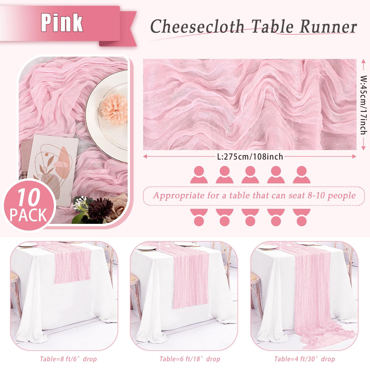 QINZOVAL boho rustic table decor elevates pink party setup
