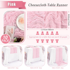 QINZOVAL boho rustic table decor elevates pink party setup
