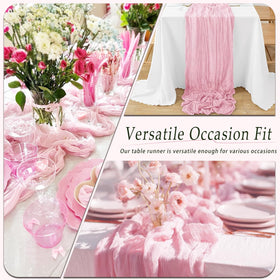 QINZOVAL shelf and mantel decoration with cheesecloth texture