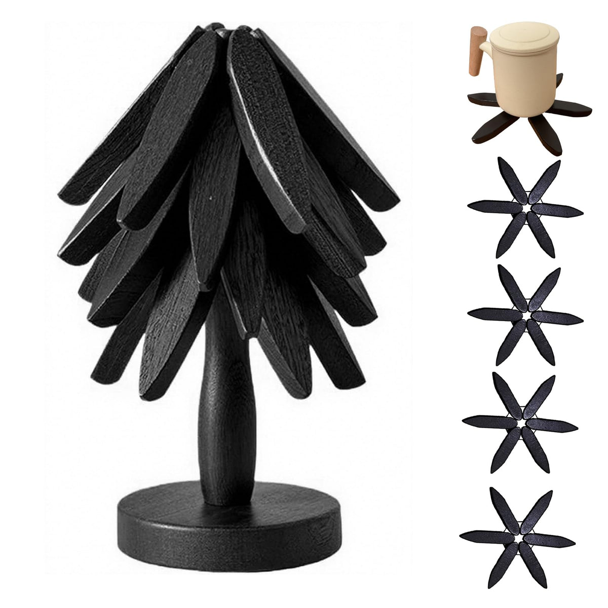 QIYLQE tree-inspired trivet suits everyday dining and entertaining.