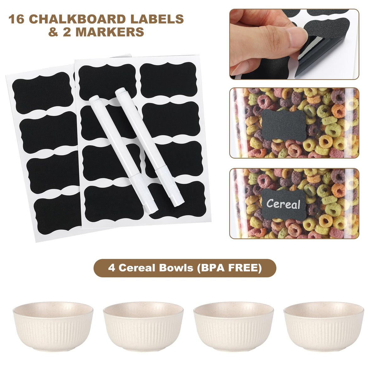 Qozzix included cereal bowls for serving and sharing