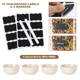 Qozzix included cereal bowls for serving and sharing