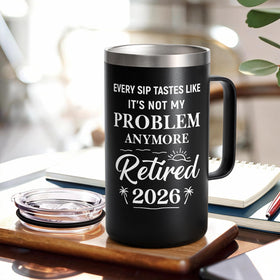 Qtencas retirement mug double-wall insulation preserves beverage temperature