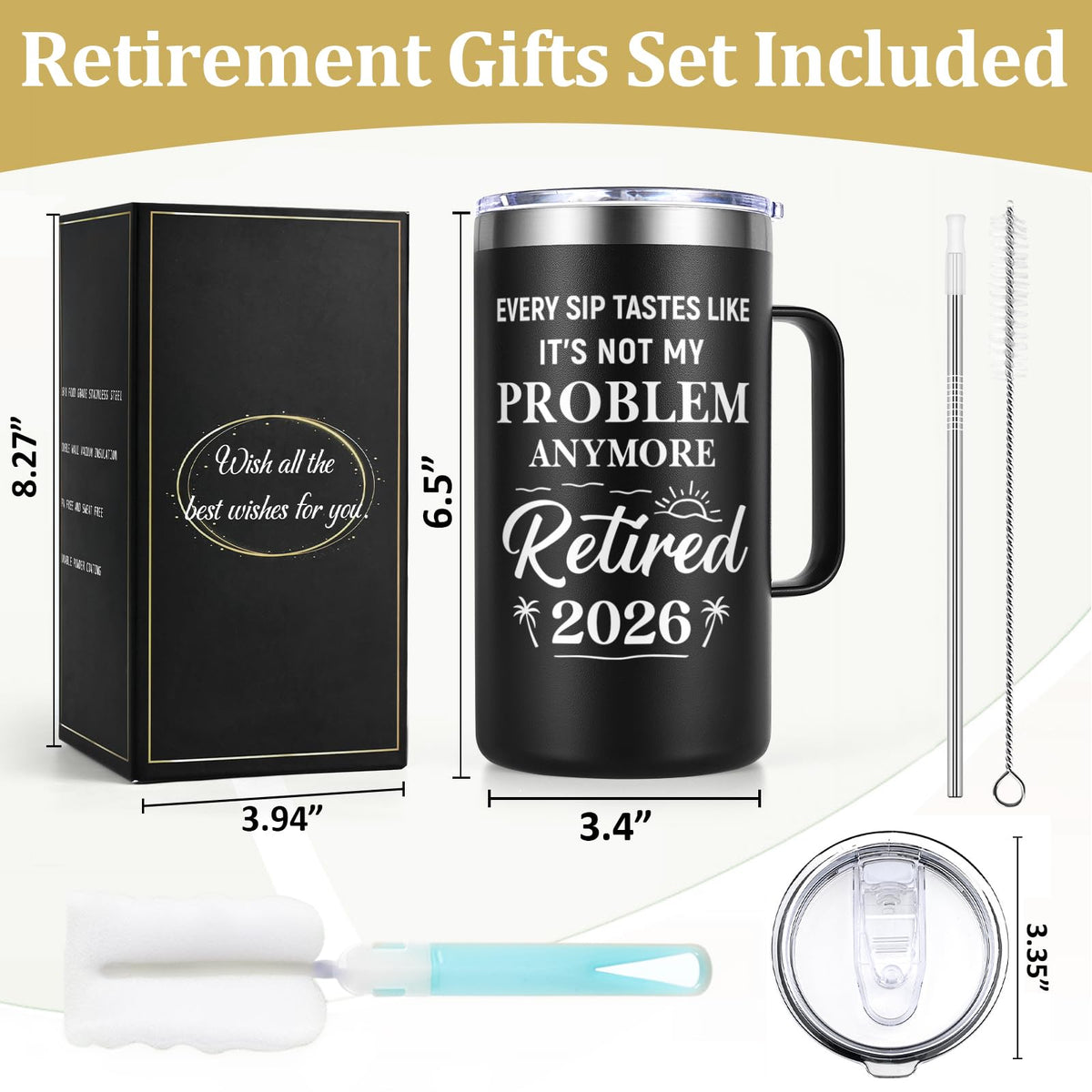 Qtencas retirement mug gift set makes a thoughtful farewell present