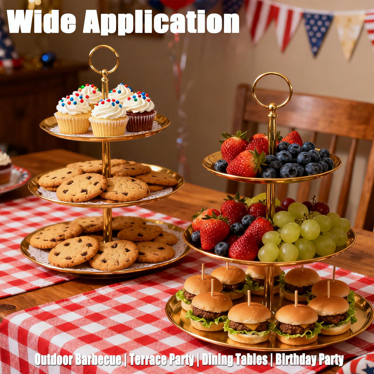 QTLCOHD display stand for cupcakes and pastries at gatherings.