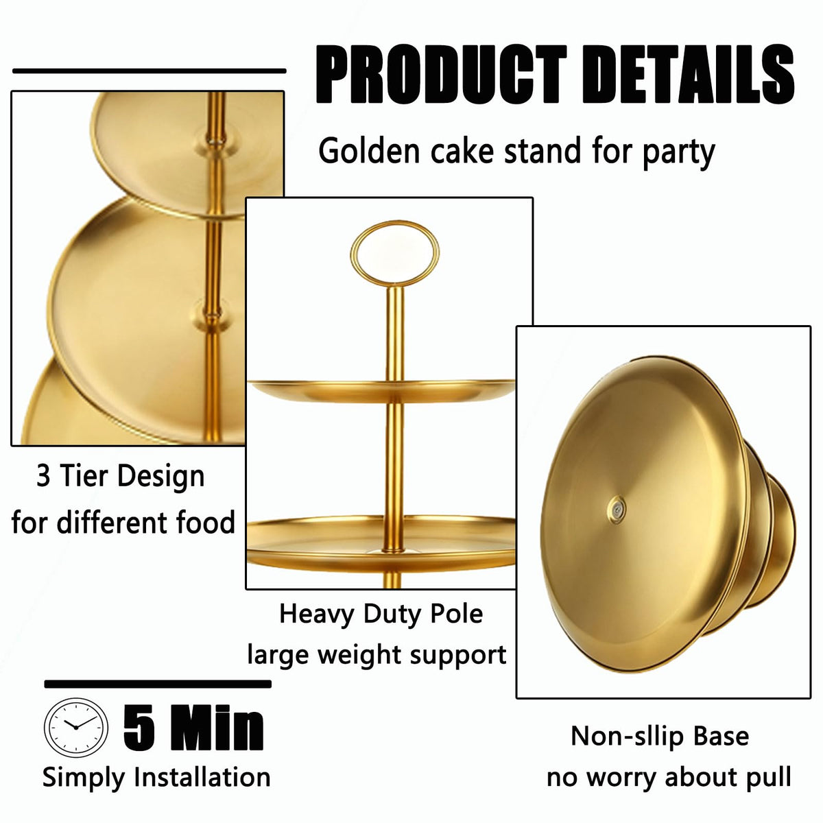 QTLCOHD easy-clean finish protects the gold coating after use.