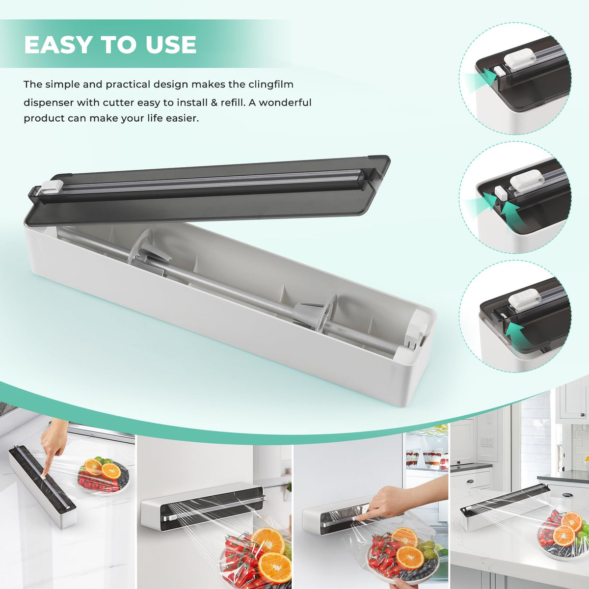 Quasziwa compact kitchen setup with wall hook mounting
