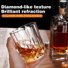 QUMMFA lead-free crystal ensures pure, safe whiskey presentation.