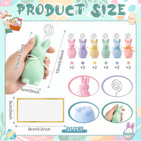 Qunclay bow-tied bunny card holder keeps seating organized with playful charm.