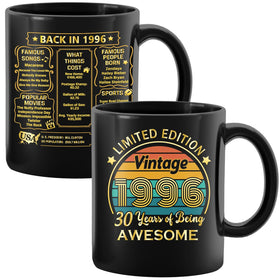 QUPT 1996 birthday mug design offers nostalgic charm for 30th celebrations.