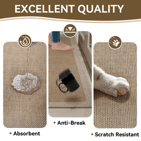 Quqei mat features reinforced edges to withstand daily use.
