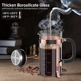 QUQIYSO four-filter system delivers cleaner cups with reduced sediment and clearer aroma.