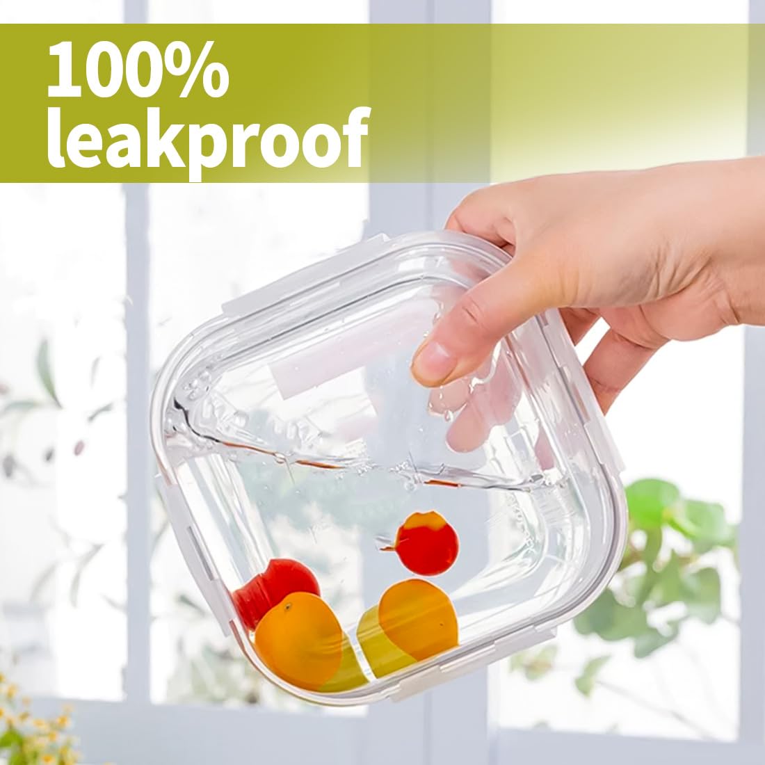 R.repad yay 2 cup square glass container suitable for freezer storage