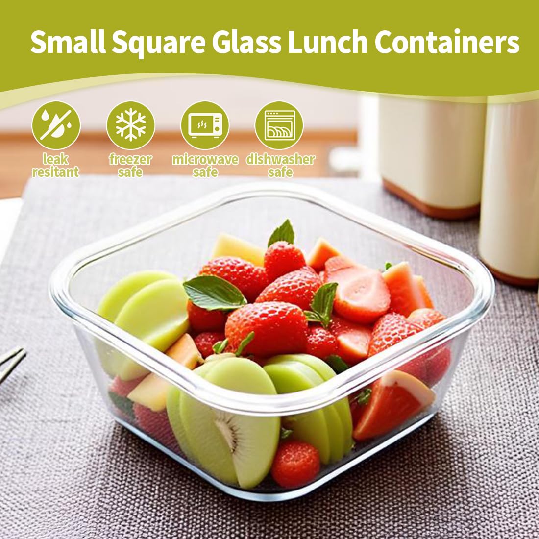 R.repad yay square 2cup glass container with pink lid open for cleaning