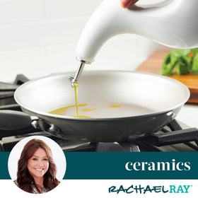 Rachael Ray bottle beside dipping cups and serveware, highlighting compatibility