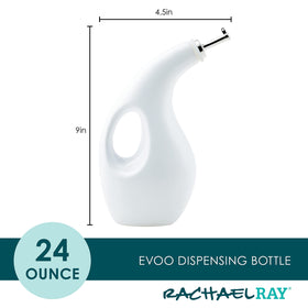 Rachael Ray bottle showing built-in handle for a secure, balanced grip