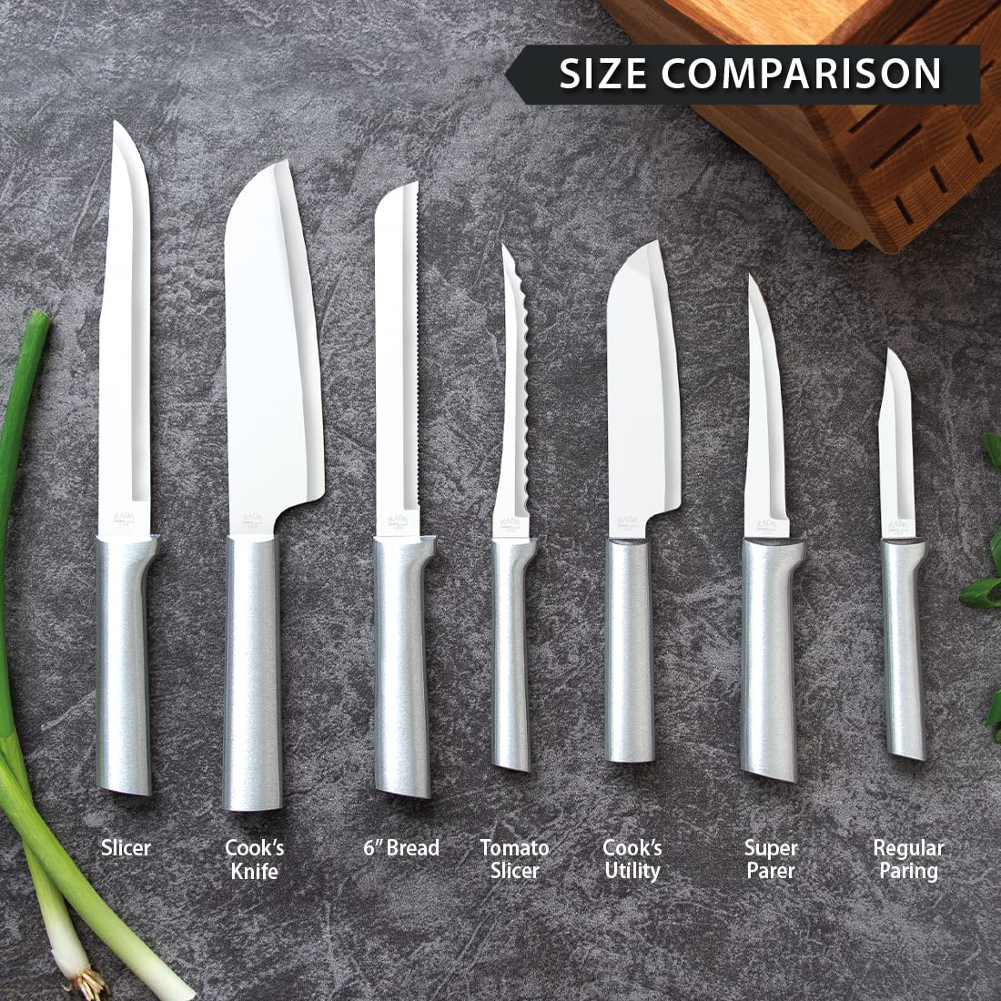 Rada Regular Paring Knife R101 shown peeling fruit with smooth motion.