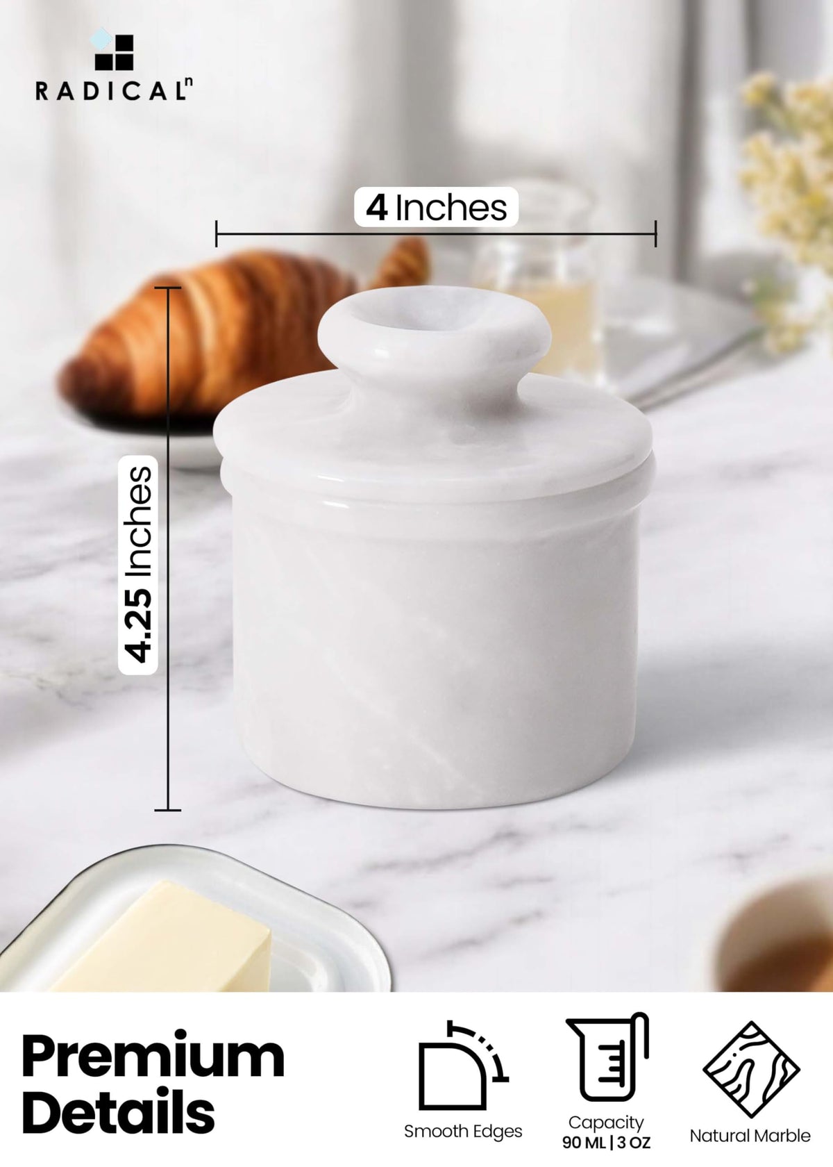 Radicaln Kitchen decor butter keeper enhances counter aesthetics