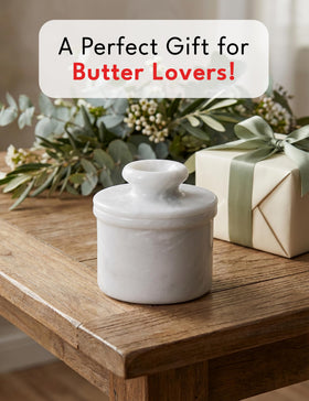 Radicaln Marble Butter Keeper shows natural marble veining and texture