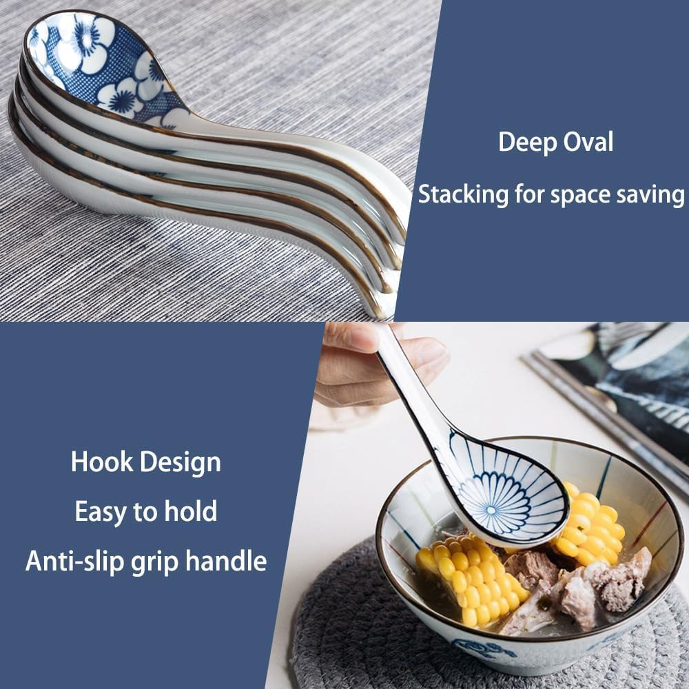 Raelitego deep oval ceramic spoon with a roomy bowl for generous portions.