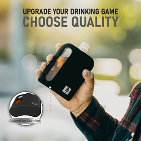 Ragproper glass hip flask 240ml ready for on-the-go moments.