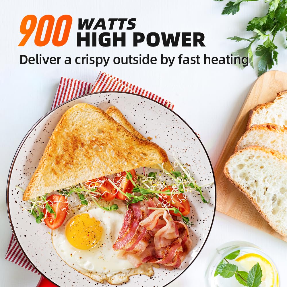RAMJOY ergonomic lift lever provides comfortable operation during toasting.
