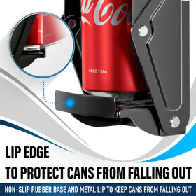 RamPro bottle opener integrated into can crusher for quick bottle cap disposal.