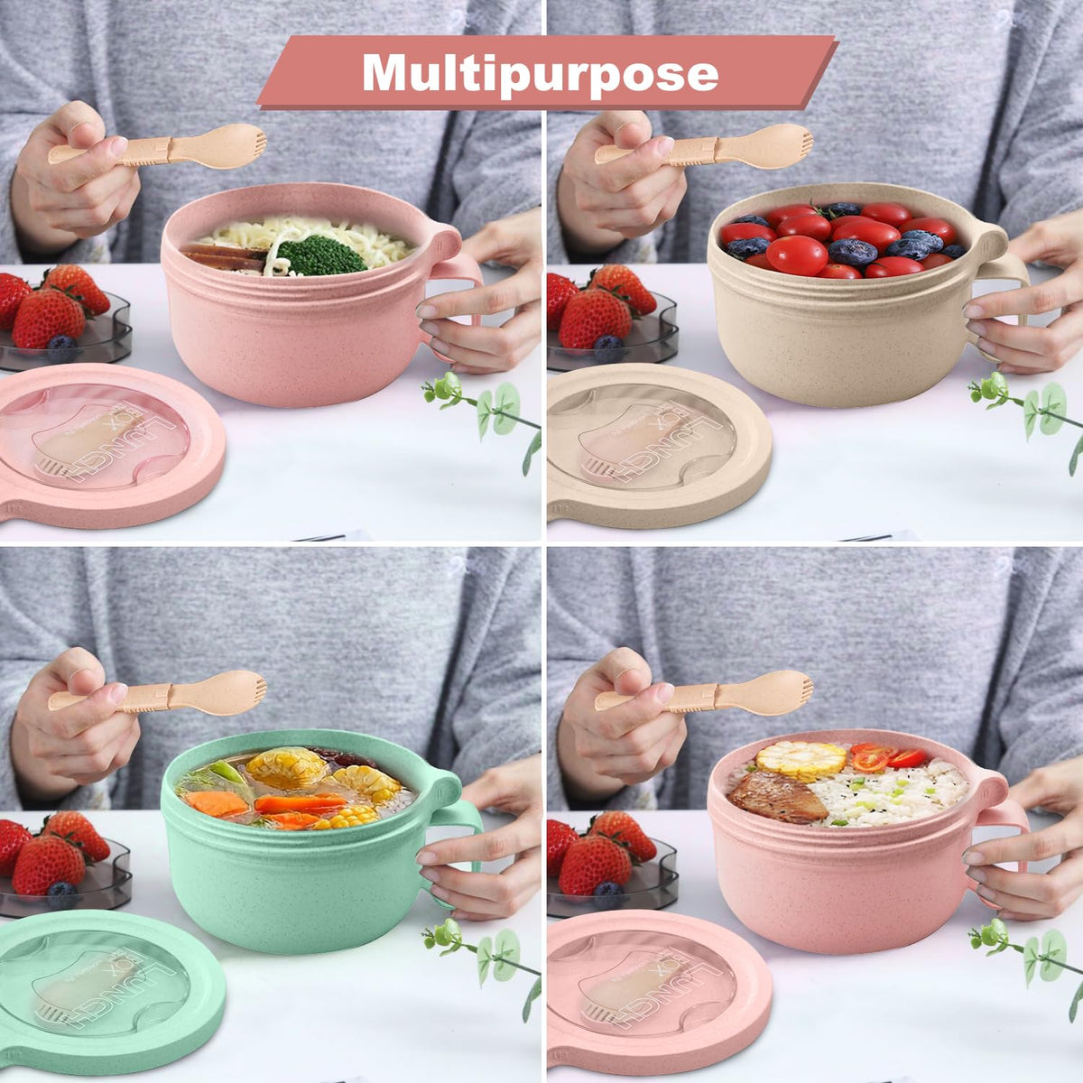 Rarapop color-set in beige, pink, and green enhances kitchen organization