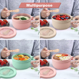 Rarapop color-set in beige, pink, and green enhances kitchen organization