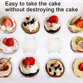Rarapop cupcake box with transparent window for attractive display and freshness