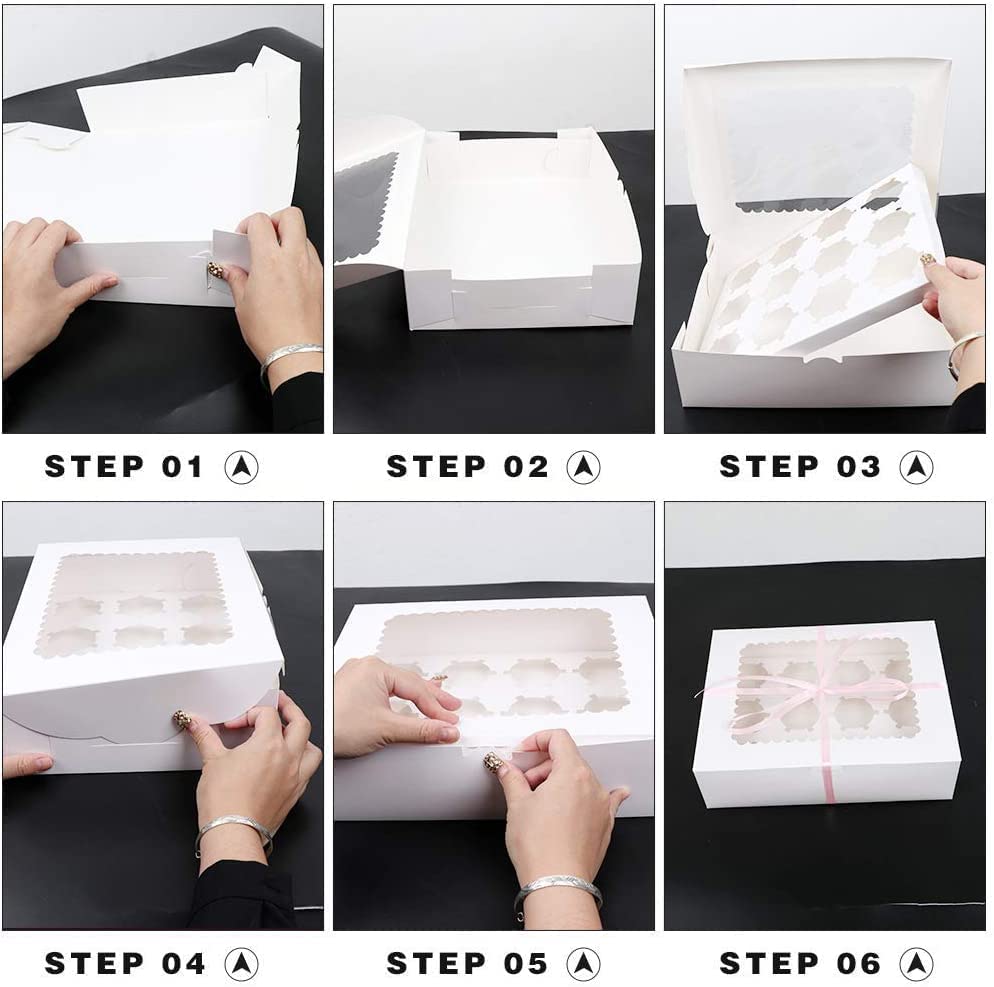 Rarapop food safe paper cupcake tray preserves moisture and quality