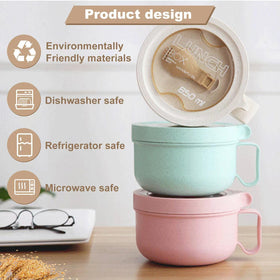Rarapop noodle bowl steams efficiently with vented design for quick microwaving.