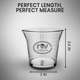 Rattleware elegant shot pitcher enhances counter presentation and workflow.