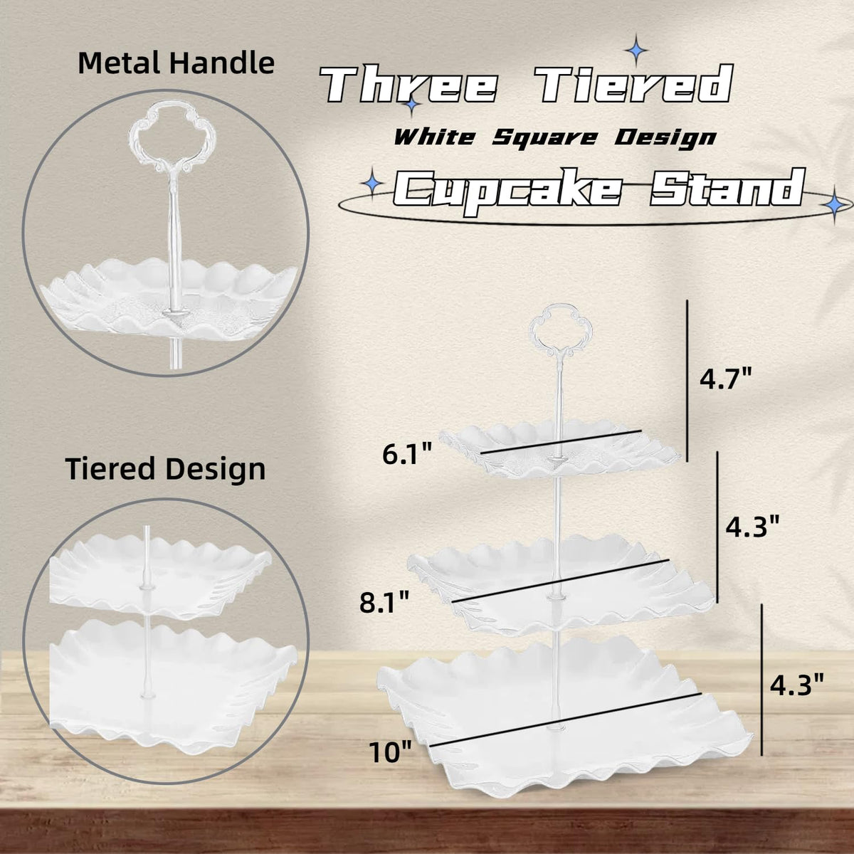 RAUVOLFIA easy to assemble and disassemble cupcake stand for quick party setups.