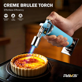 RAVS torch blue ergonomic-handle design stays cool for comfortable long-use