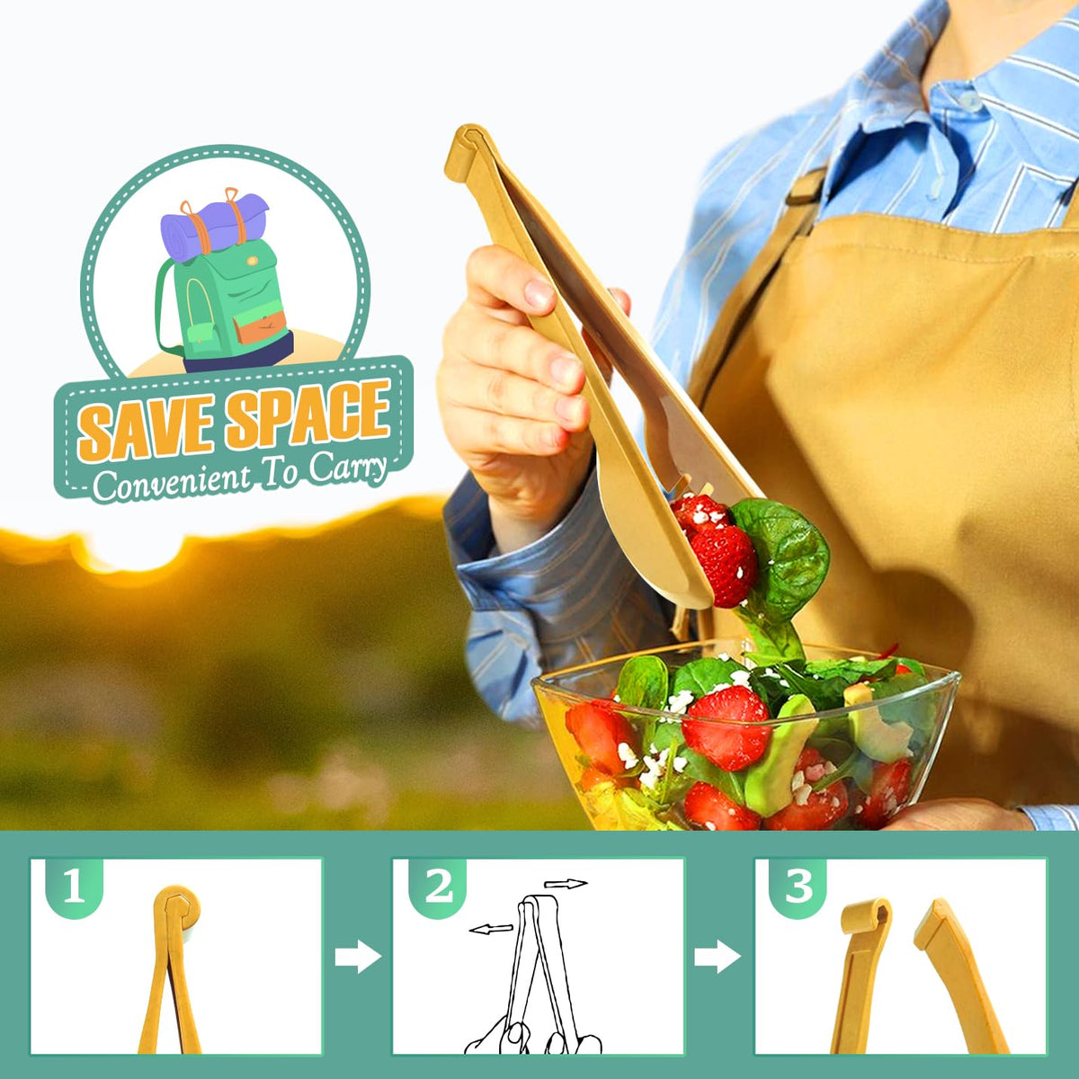 RayPard tongs with a locking design for secure storage and easy use.