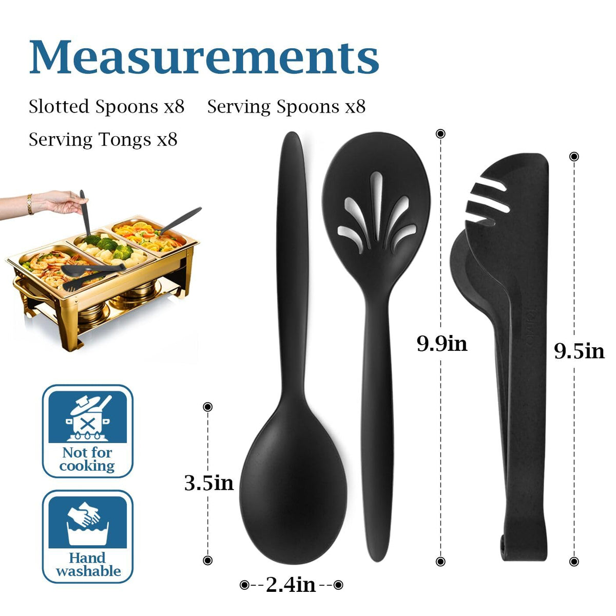 RayPard 10-inch slotted spoon ideal for draining and serving
