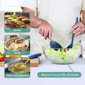 RayPard blue color utensil adds bright decor to catering tables.